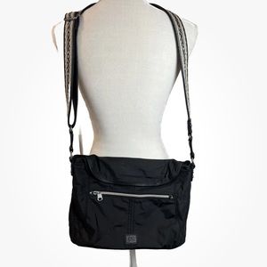 The Sak Women's Esperato Handbag Purse‎ Black Nylon Crossbody Hobo Bag